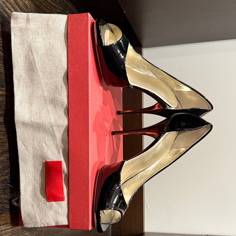 Valentino Black Patent Leather Heels